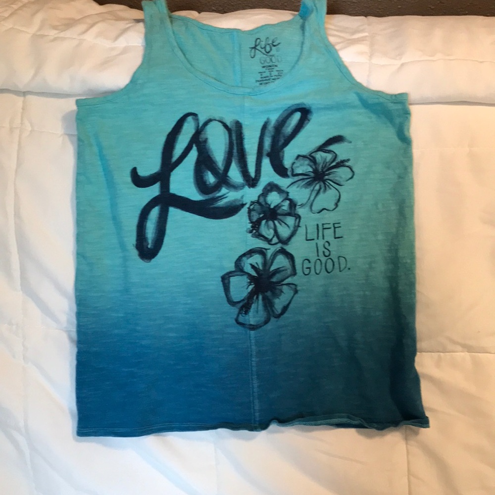 Life is good love tank top